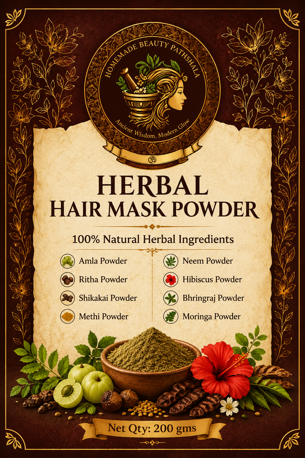 Herbal Hair Mask Powder